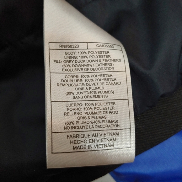 Nike Vintage Blue Black Down Filled Bomber Light Puffer Jacket M 8‎ 10 Sample 06 - Picture 10 of 10